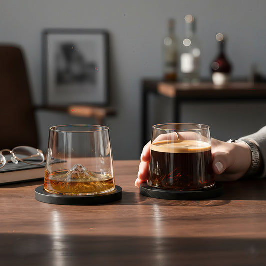 ✨ Japanese Mount Fuji Whiskey Glass