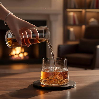 ✨ Japanese Mount Fuji Whiskey Glass
