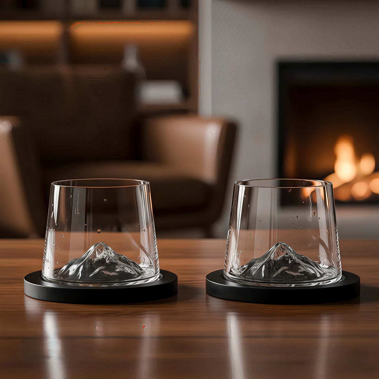 ✨ Japanese Mount Fuji Whiskey Glass