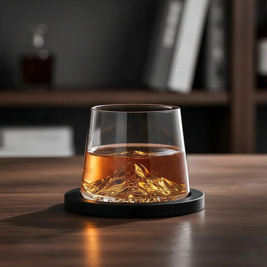 ✨ Japanese Mount Fuji Whiskey Glass