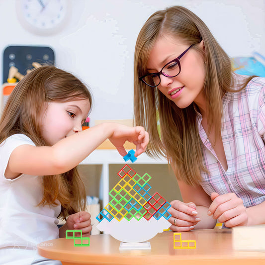 Tetra Tower Balance Blocks for Family Board Games for Kids & Adults