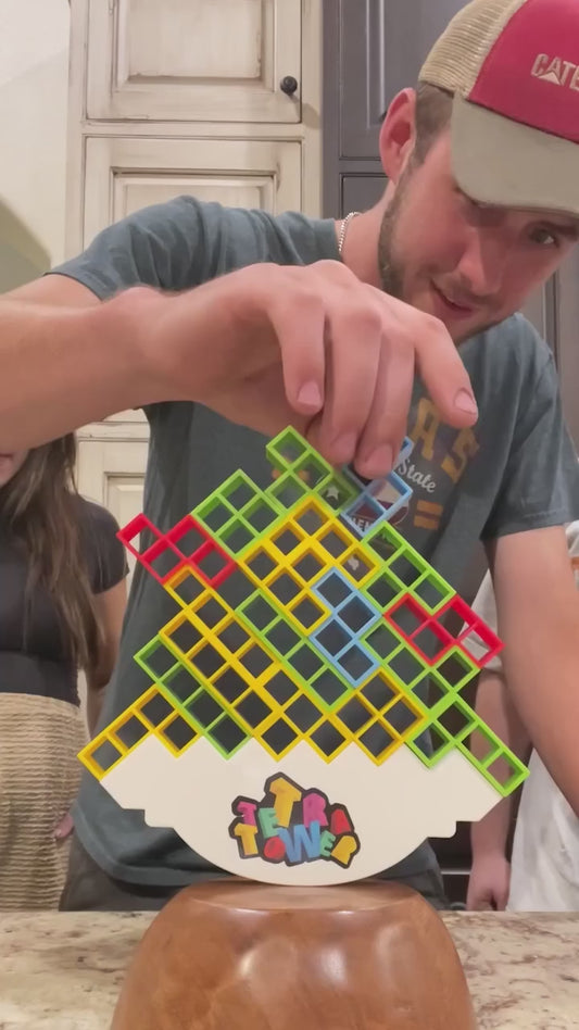 Tetra Tower Balance Blocks for Family Board Games for Kids & Adults